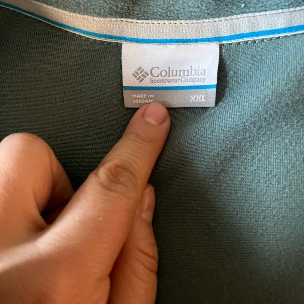 Columbia Men's Aqua Quarter-Zip Pullover - Picture 2 of 6